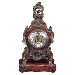 Französische Boulle-Uhr des 18. Jahrhunderts auf Boulle-Stand, Louis XV