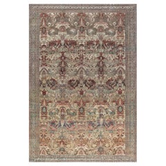 Authentique tapis persan Malayer du 19ème siècle