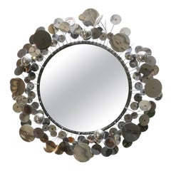 Used Curtis Jere "Raindrops" Chrome Sculptural Wall Mirror by Jonathan Adler