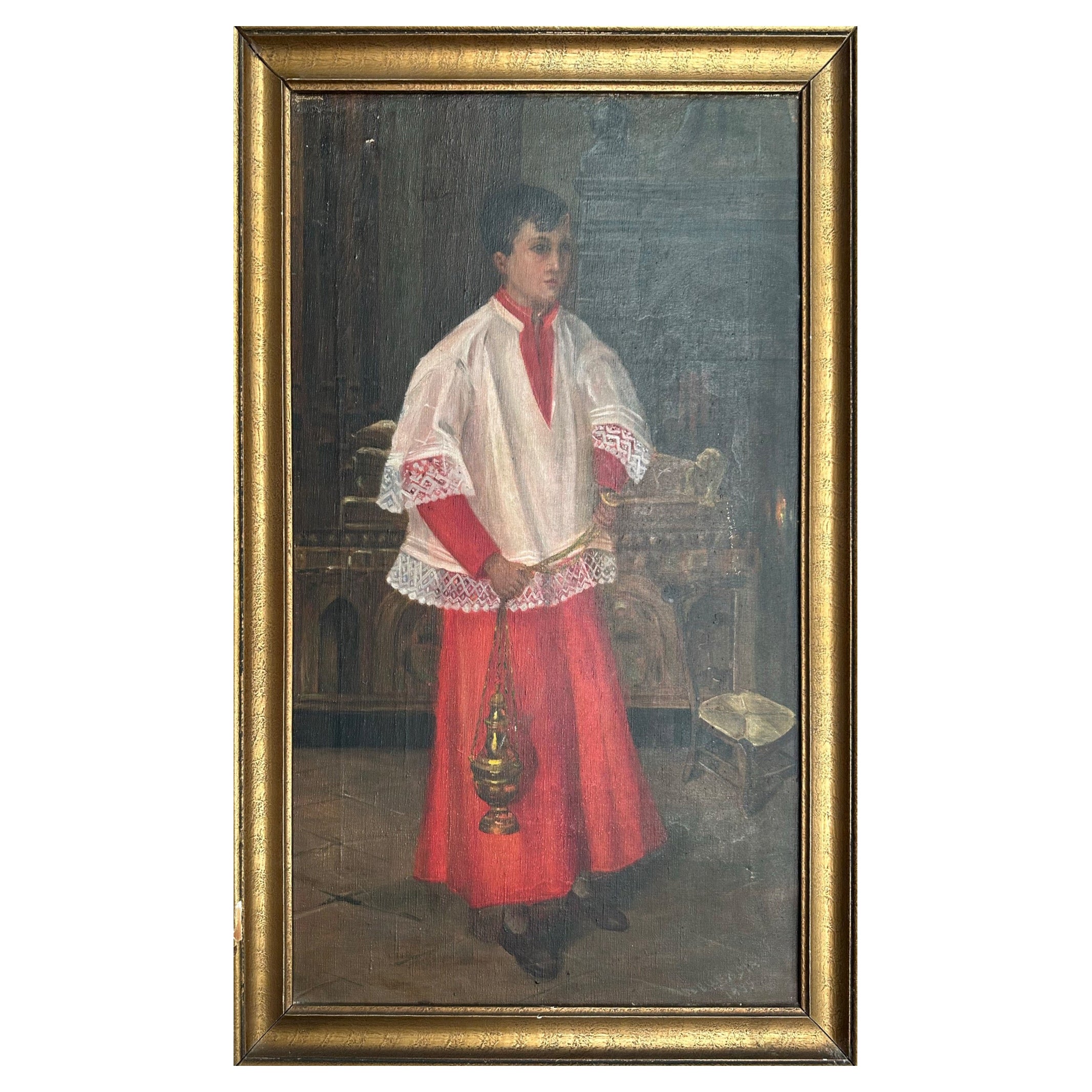 Cleric Boy Oil Painting For Sale