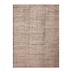 The Collective Modern Cream Brown Wool Minimalist Rug 10'4" x 14'2" (tapis minimaliste en laine)