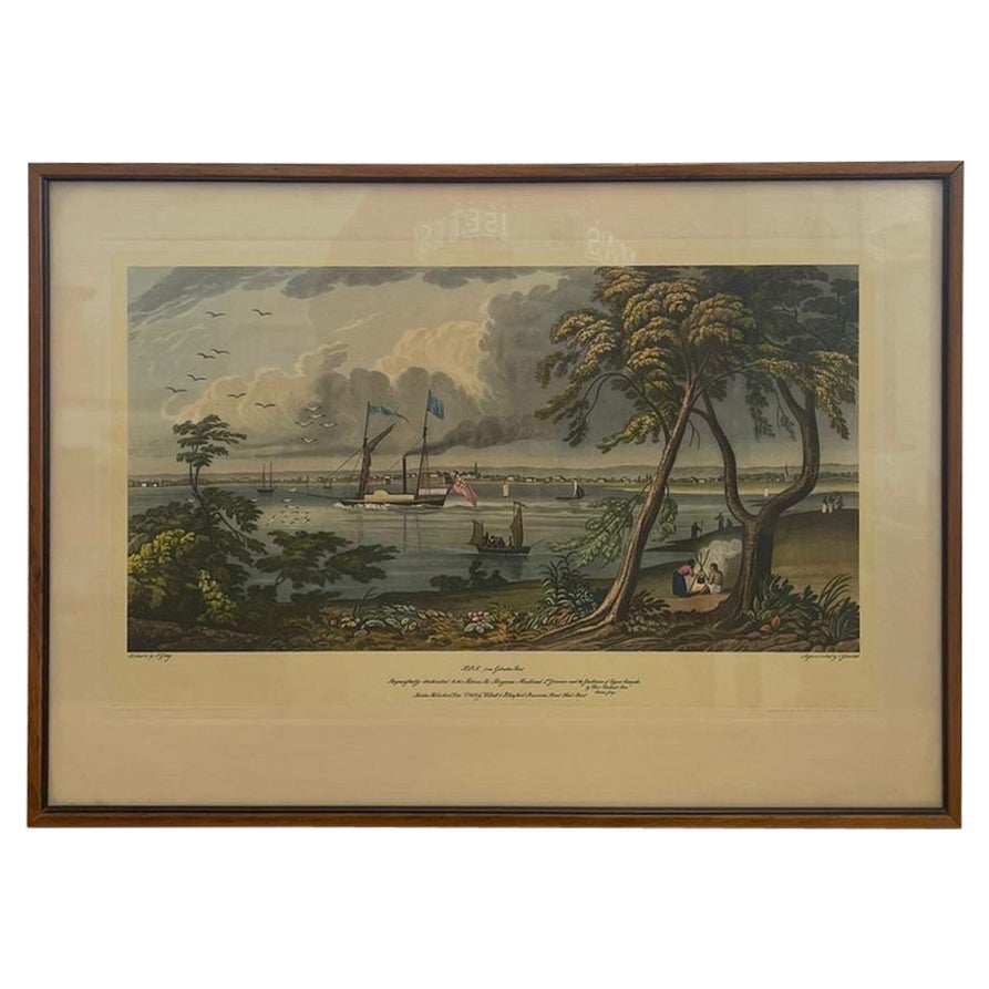 Vintage Framed Scenic Print of York From Gibraltar Point by J Gray For Sale