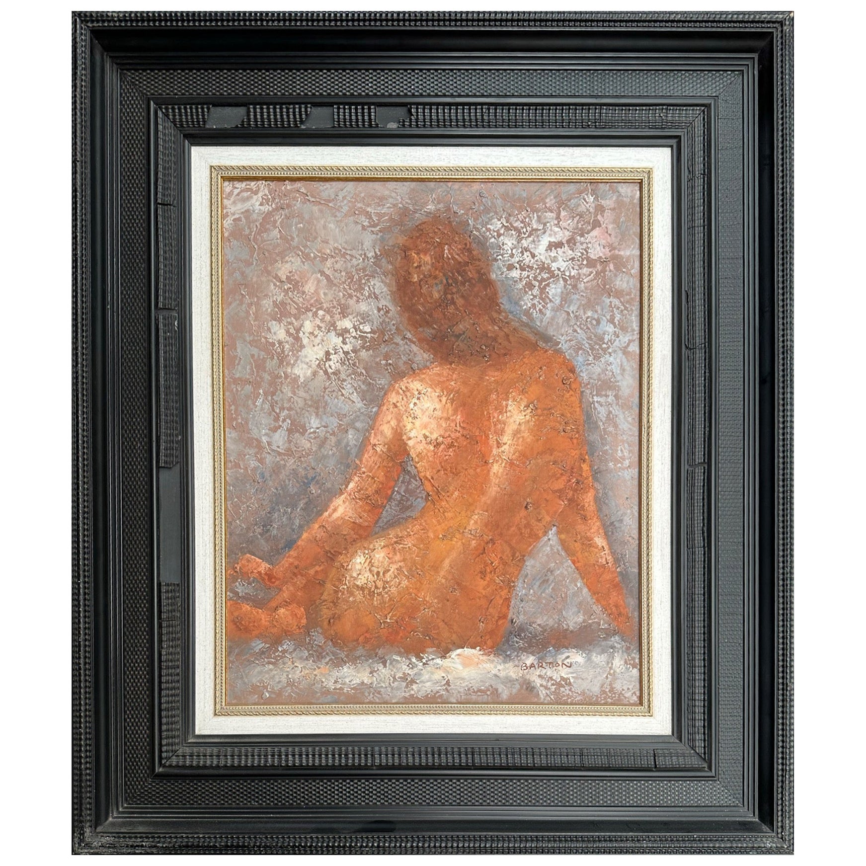 Peinture à l'huile nue magnifiquement encadrée