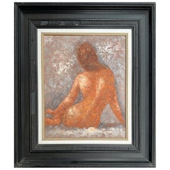 Peinture à l'huile nue magnifiquement encadrée