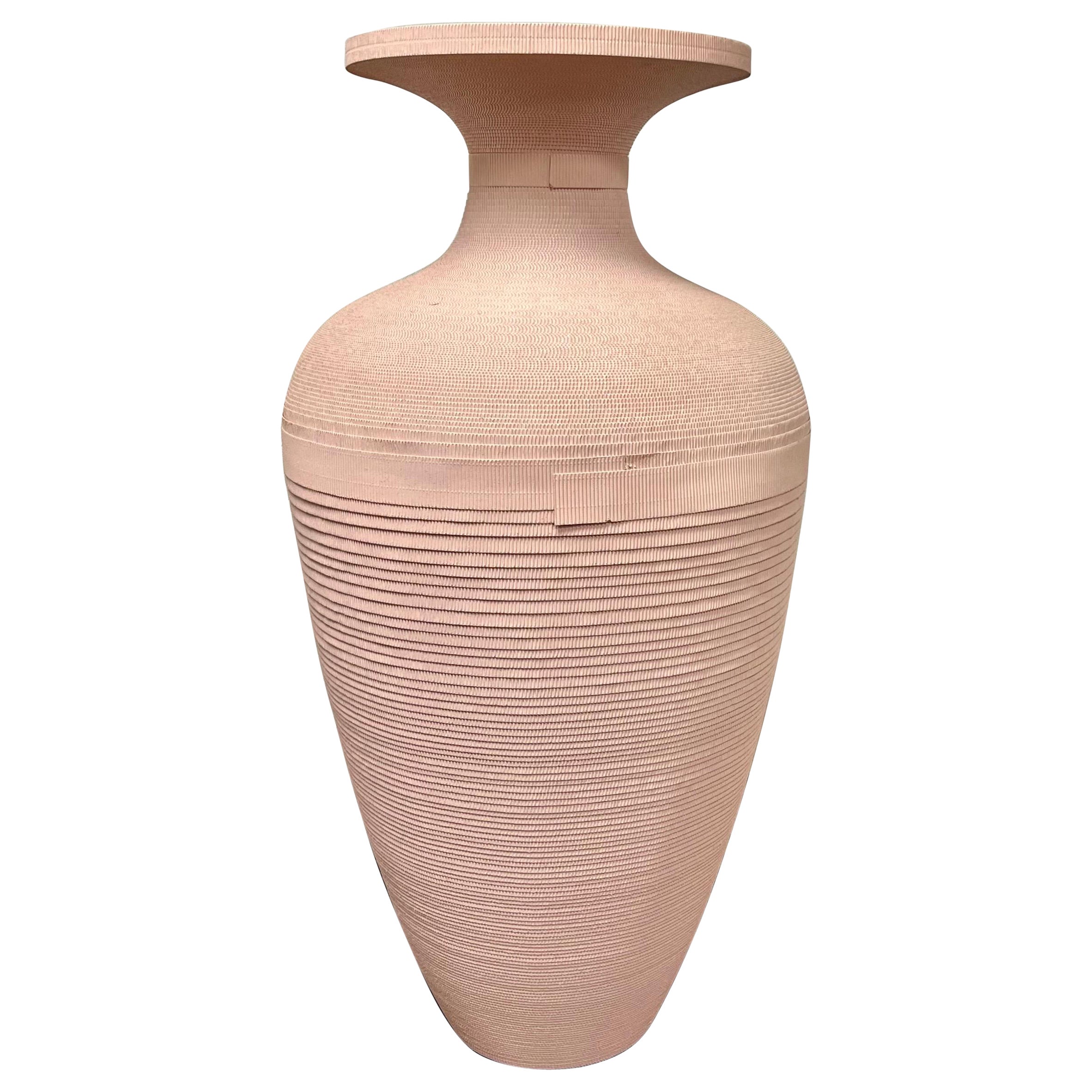 Postmodern Flute Chicago Corrugated Floor Vase Gehry Van Pelt For Sale