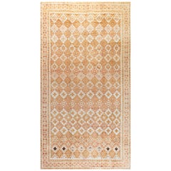 Tapis indien Agra orange authentique 1900 Doris Leslie Blau fait à la main
