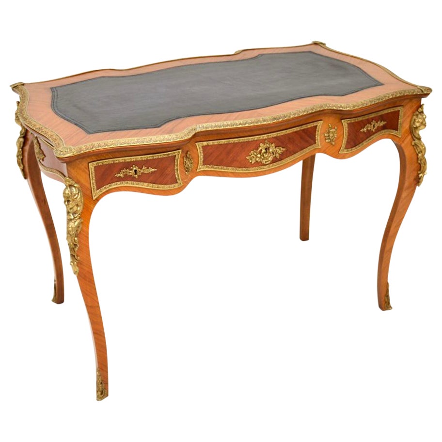 Antique French Leather Top Bureau Plat Desk For Sale