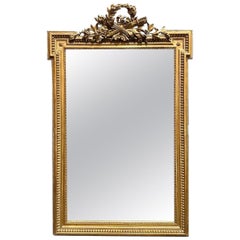 Antique French Louis XVI Giltwood Mirror (miroir en bois doré)