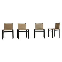 Retro Set of 4 Afra and Tobia Scarpa Mastro Chairs for Molenti