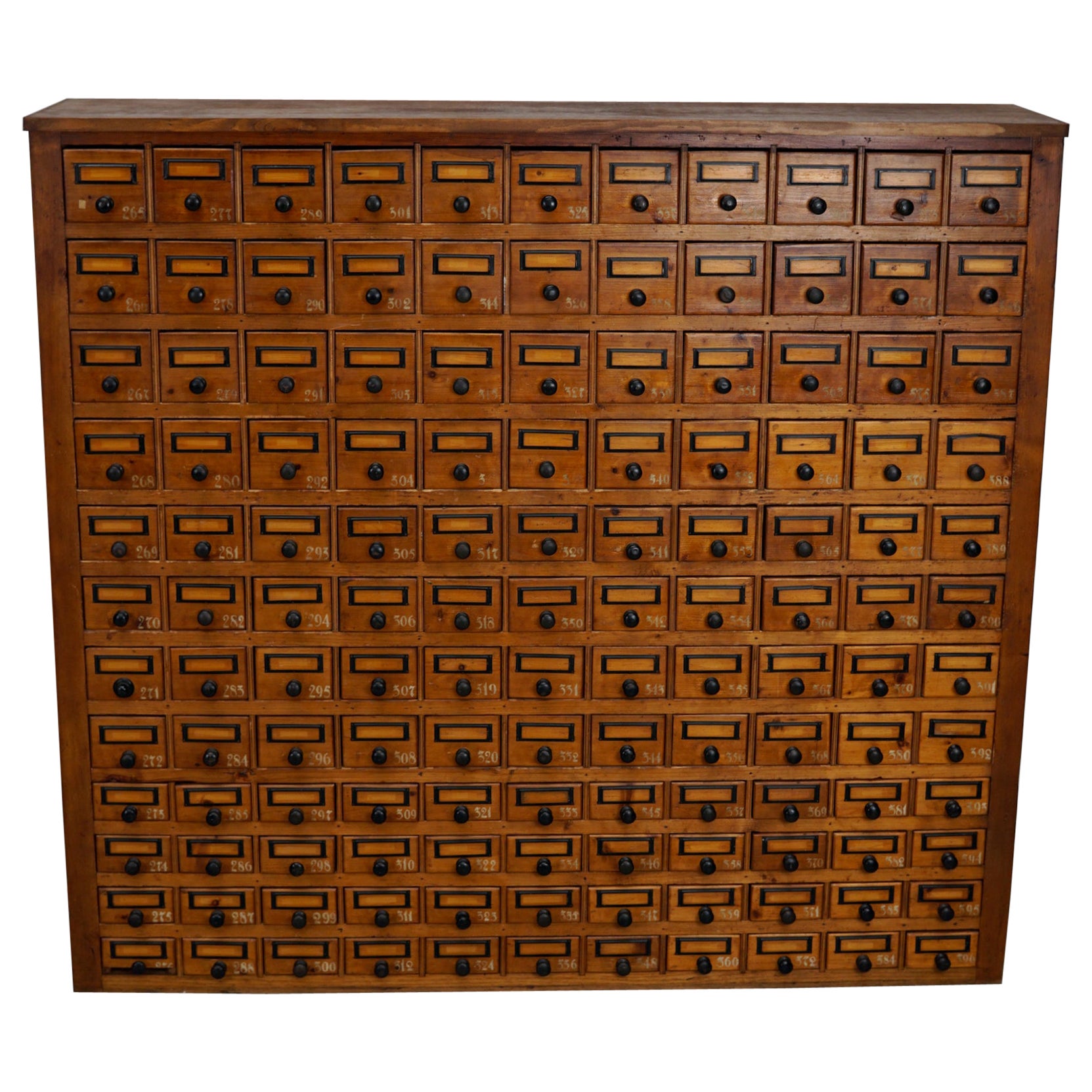 Dutch Industrial Pine Apothecary / Workshop Cabinet, circa 1930s For Sale