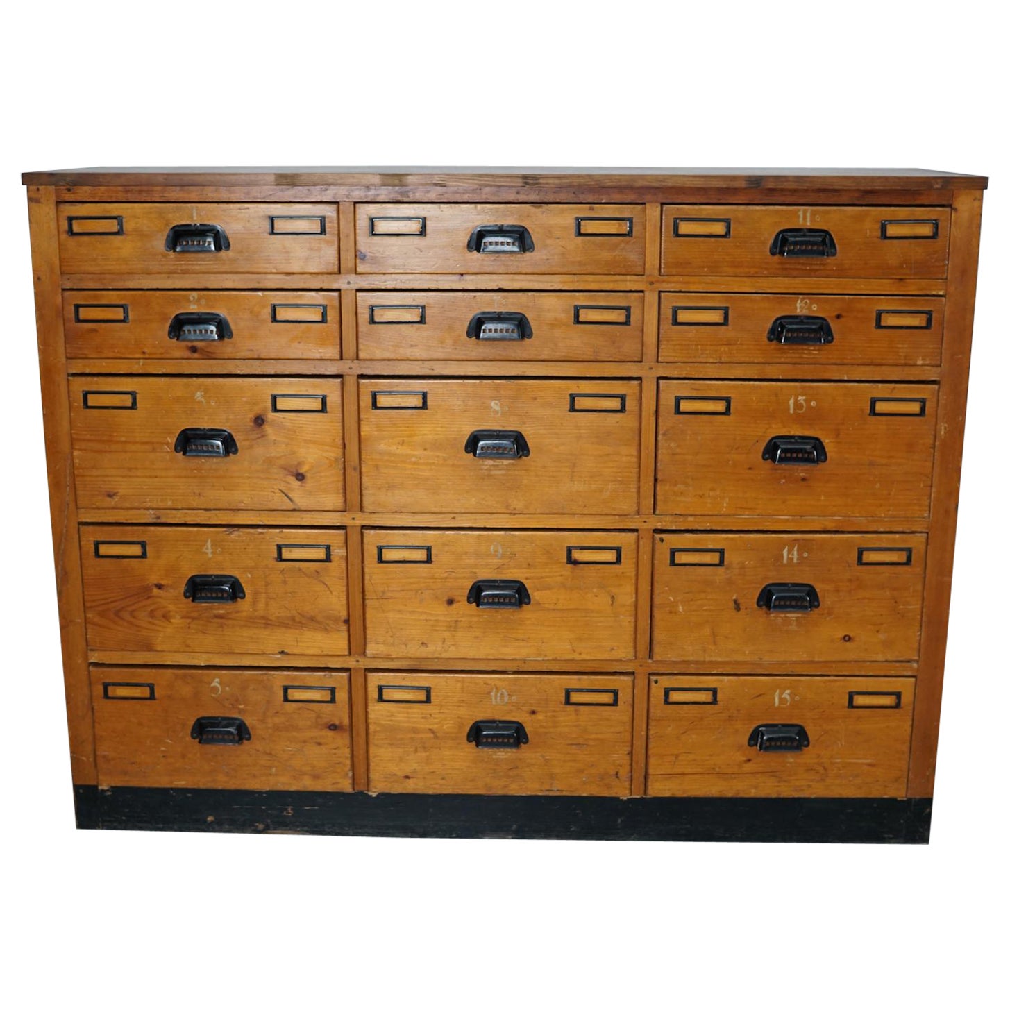 Dutch Industrial Pine Apothecary / Workshop Cabinet, circa 1930s For Sale