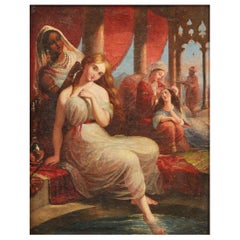 Harem The Turkish Bath Orientalist School  Olio su Tela 