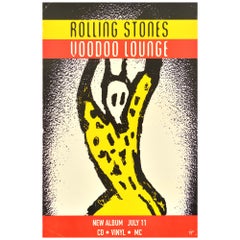 Affiche publicitaire vintage originale des Rolling Stones Voodoo Lounge Album