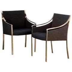 Pair of Elegant 1970s Chrome Armchairs 9