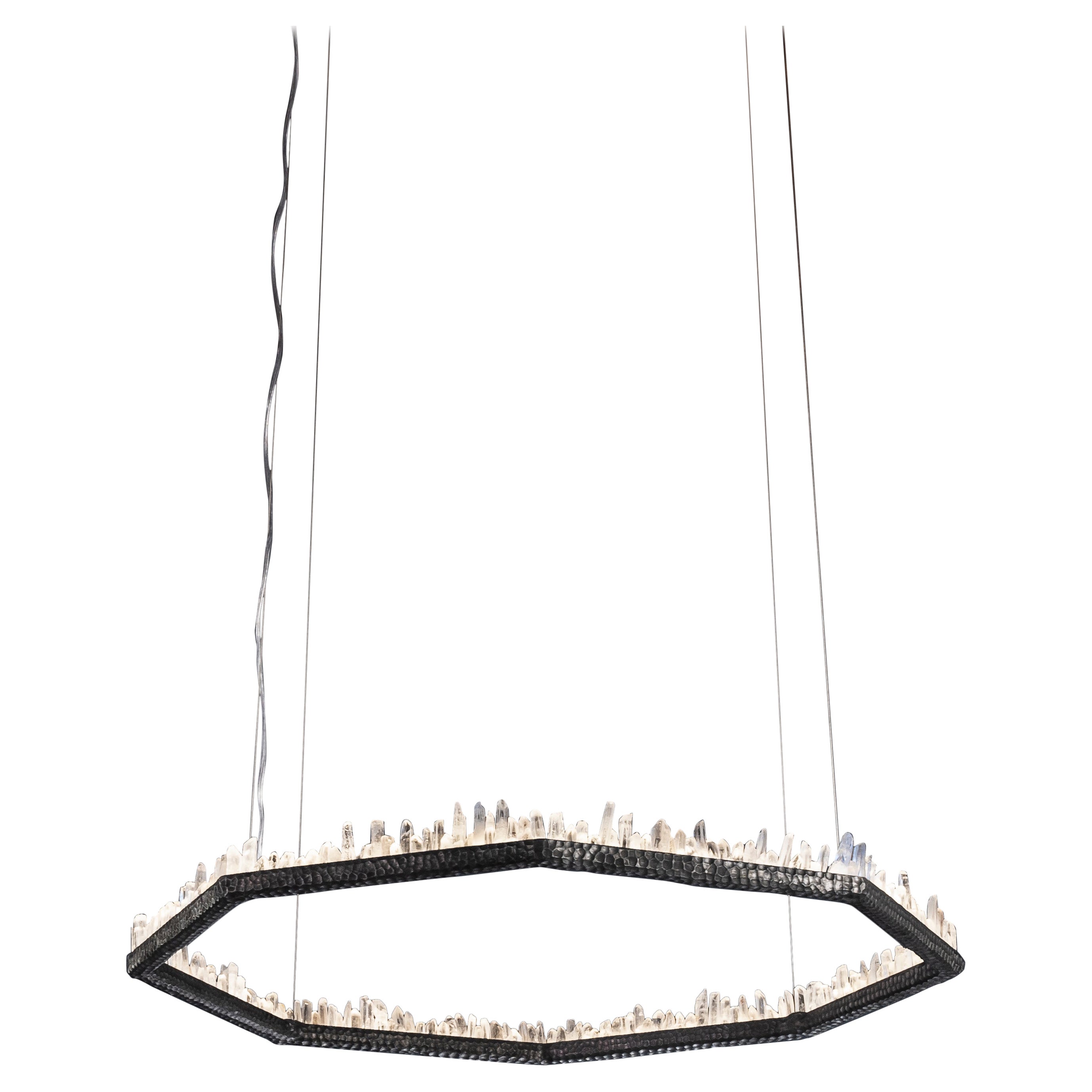 White Quartz Chandelier VII by Aver