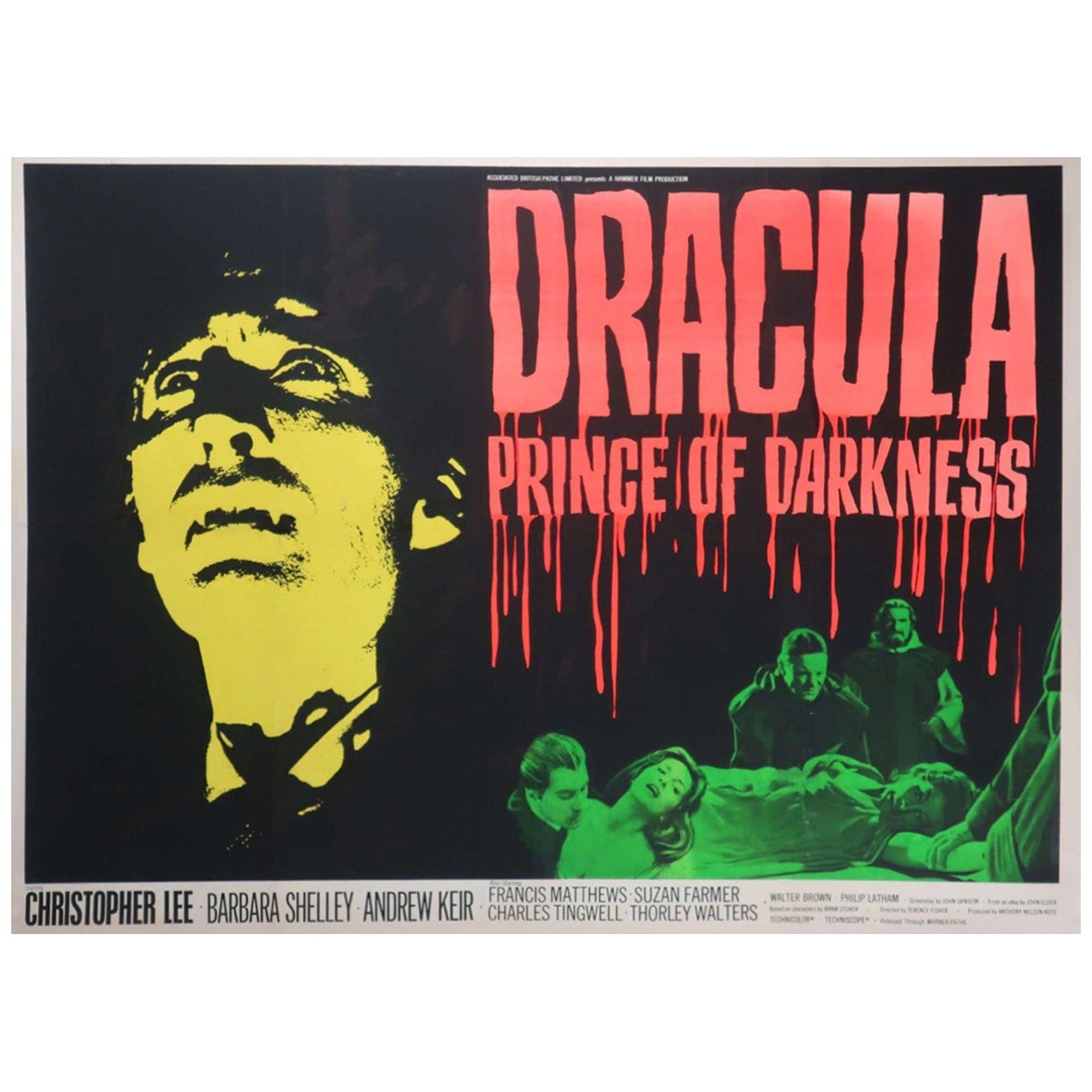 1966 Dracula Prince of Darkness Original Vintage Poster For Sale