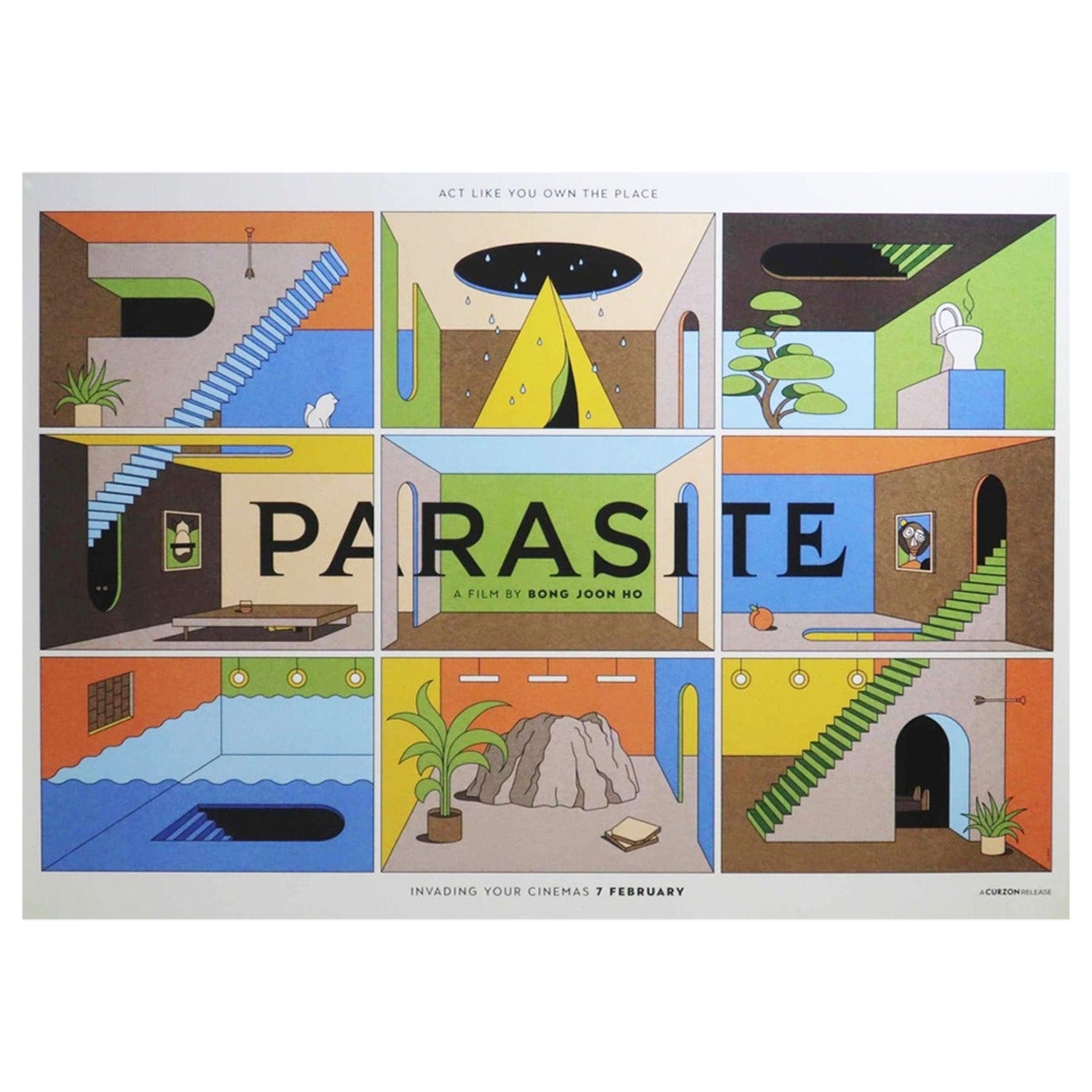 2019 Parasite Original Vintage Poster For Sale