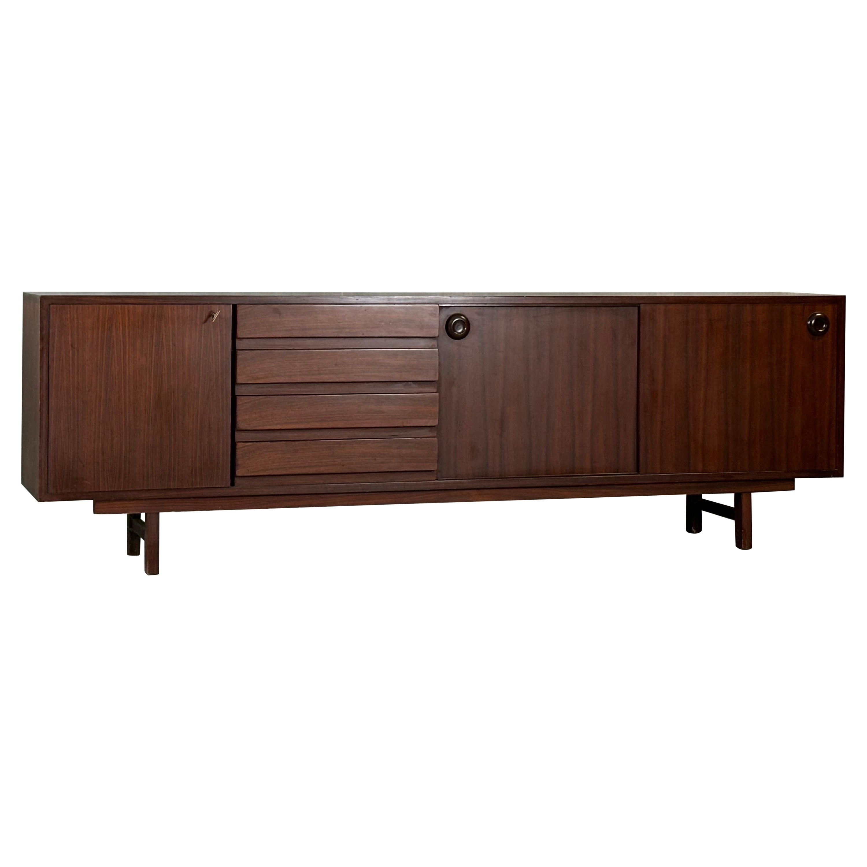 Mid-Century wooden sideboard, 1960s For Sale