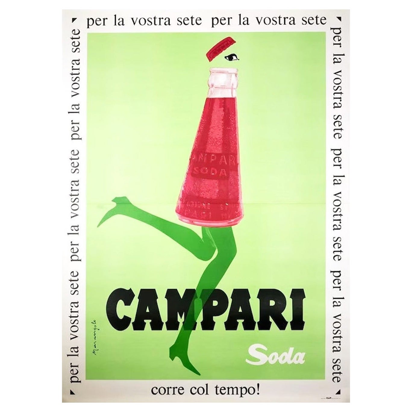 1968 Campari Soda - Marangolo Original Vintage Poster For Sale