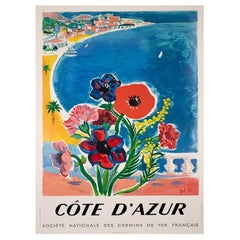 1970 Cote d'Azur - SNCF Original Retro Poster