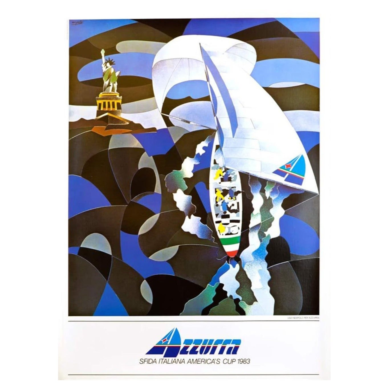 Affiche vintage originale de la Coupe de l'America de 1983 en vente