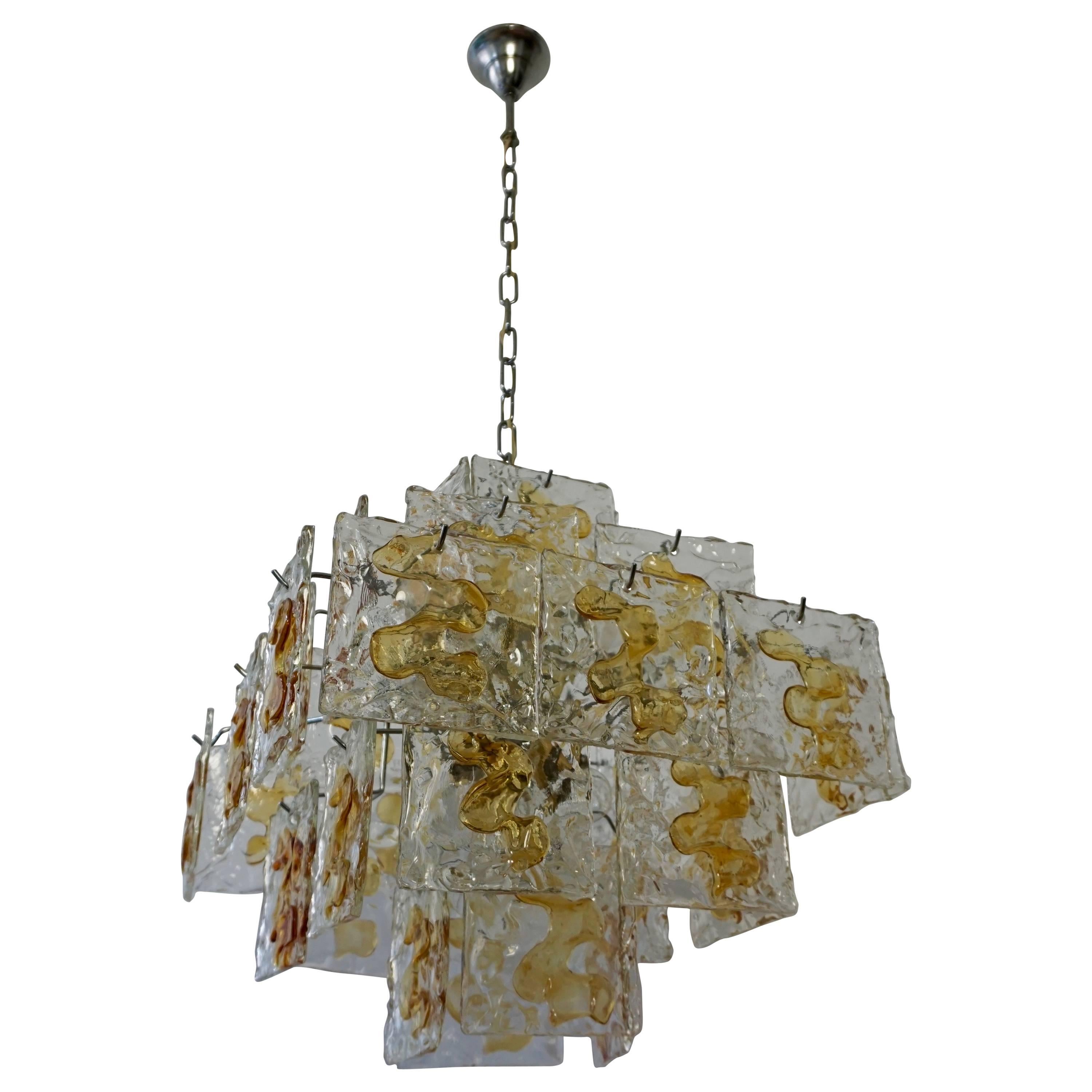  Murano Glass Chandelier by Mazzega