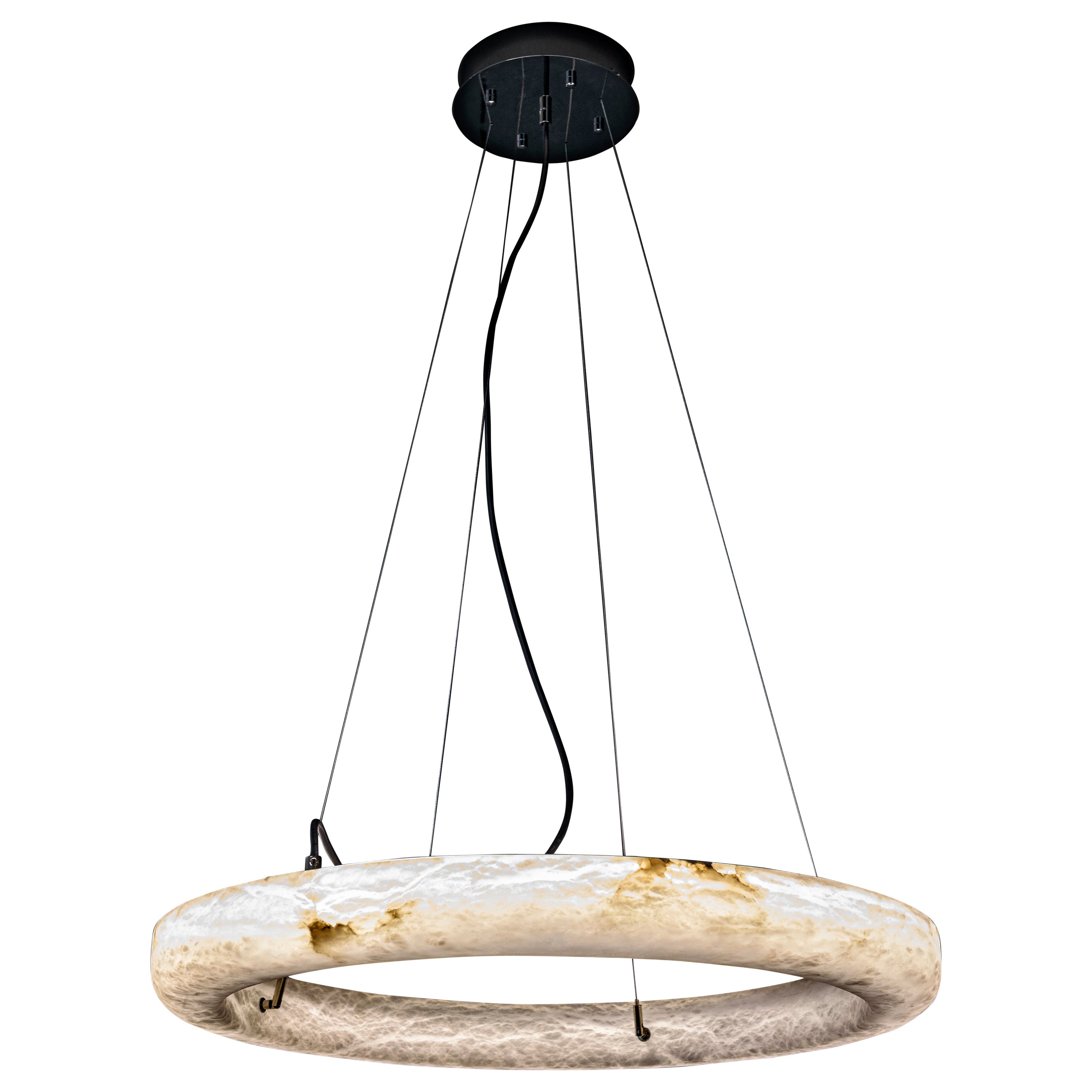 Ring 76 Pendant Lamp by United Alabaster For Sale