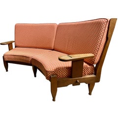 Retro Guillerme et Chambron Sofa, France, Circa 1950s