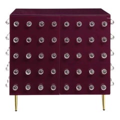  Purple  Cabinet in Murano Glass Made in Italy Available