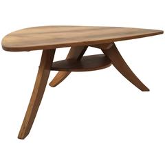 1950s Solid Walnut Vladimir Kagan Style Organic Coffee Table