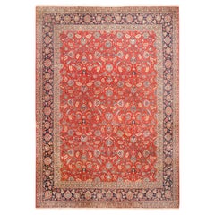 Großer antiker persischer Kashan Dabir-Teppich 12' x 17'