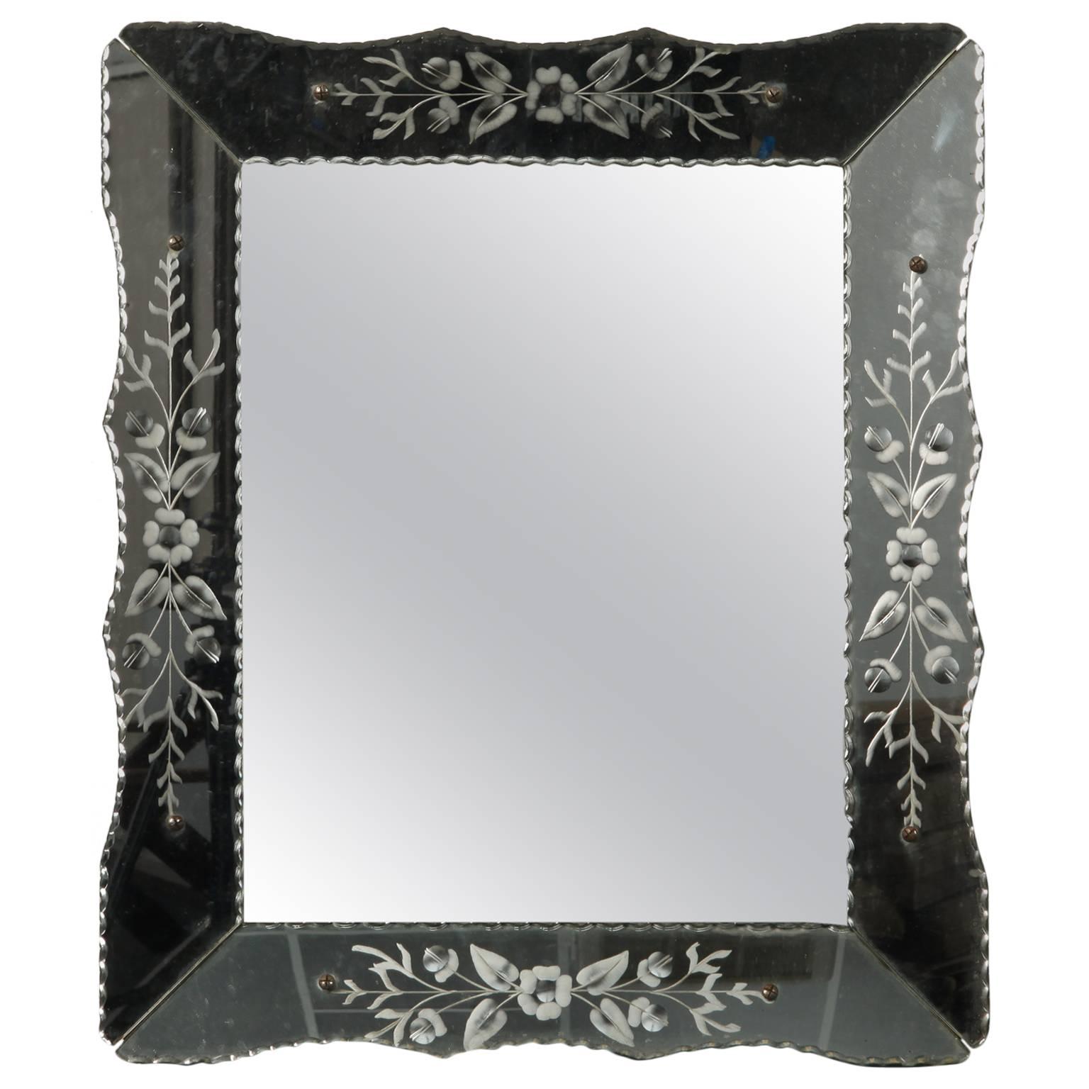 Art Deco Era Venetian Mirror