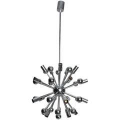 Mid-Century Chrome Sputnik Light Fixture