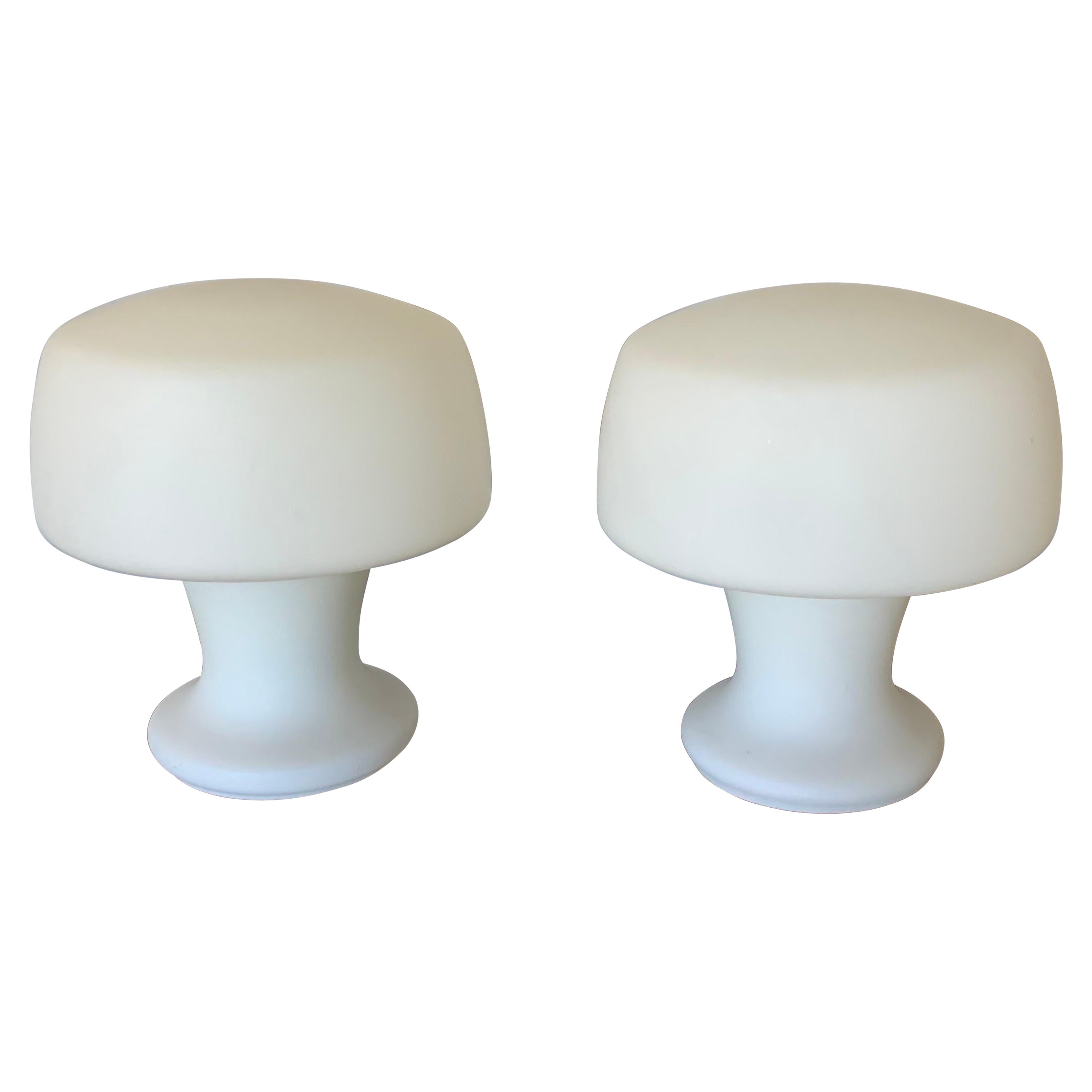 Laurel Mushroom Studio Table Lamps, a Pair For Sale