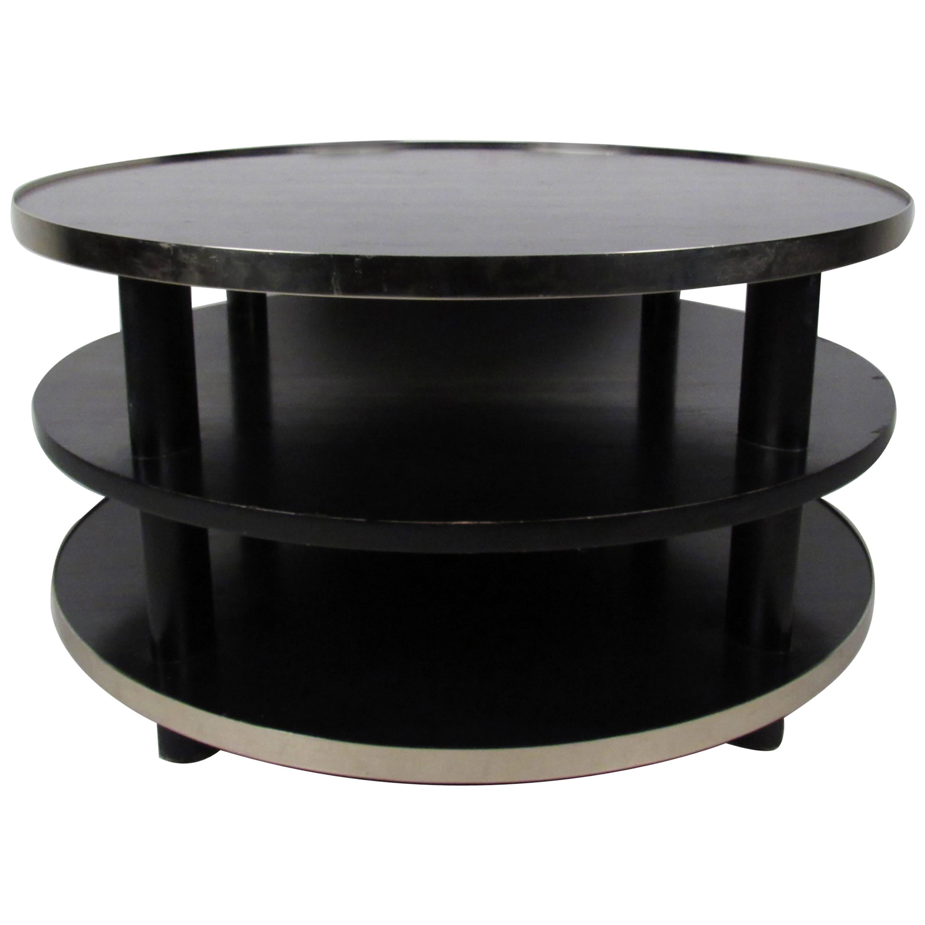 Mid-Century Modern Three-Tier Occasional Table