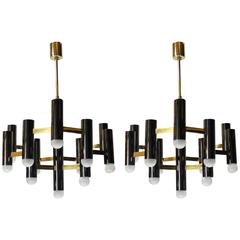 Pair of Chandeliers by Sciolari for Boulanger