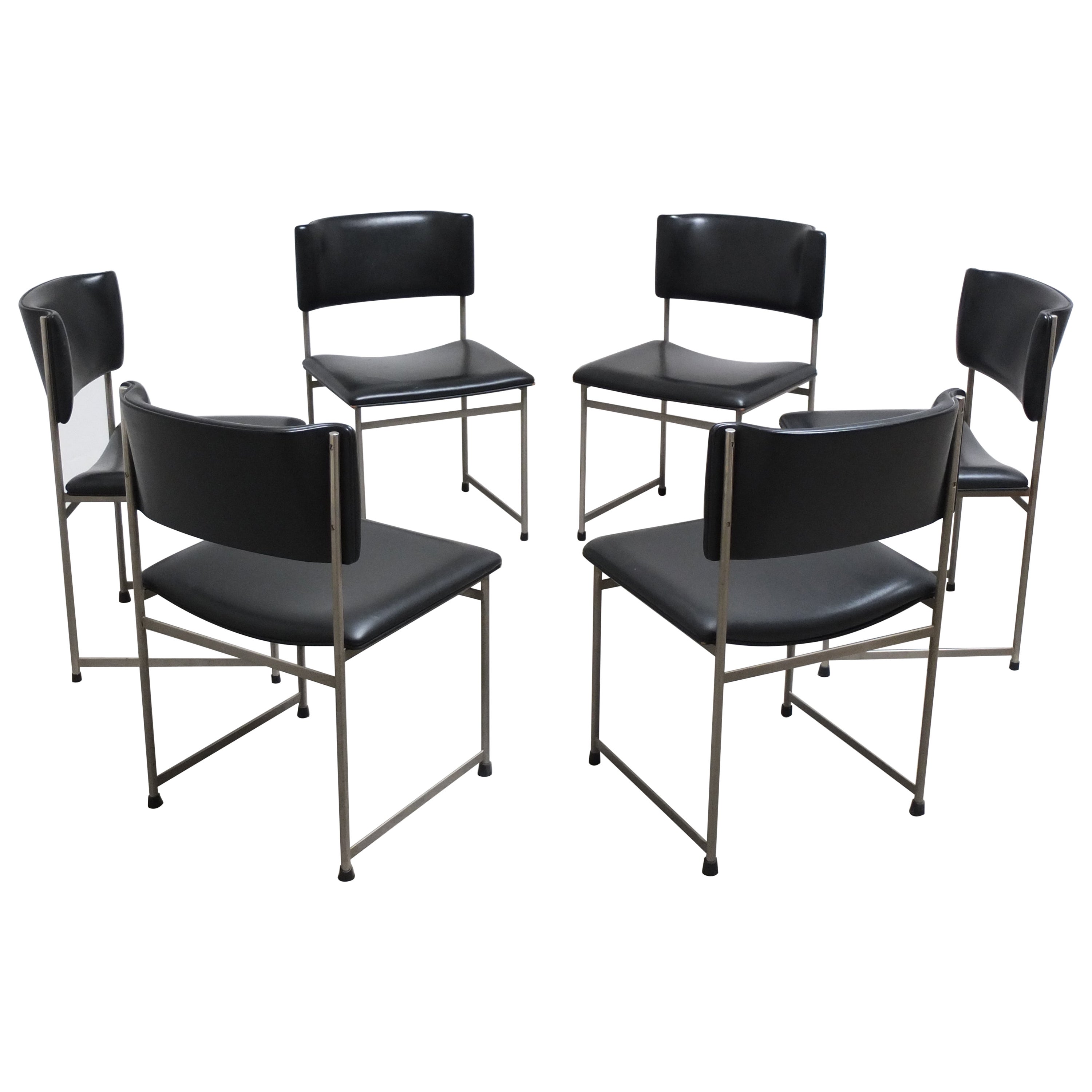 Ensemble de 6 chaises de salle à manger 'SM08' par Cees Braakman pour Pastoe, années 1960 en vente