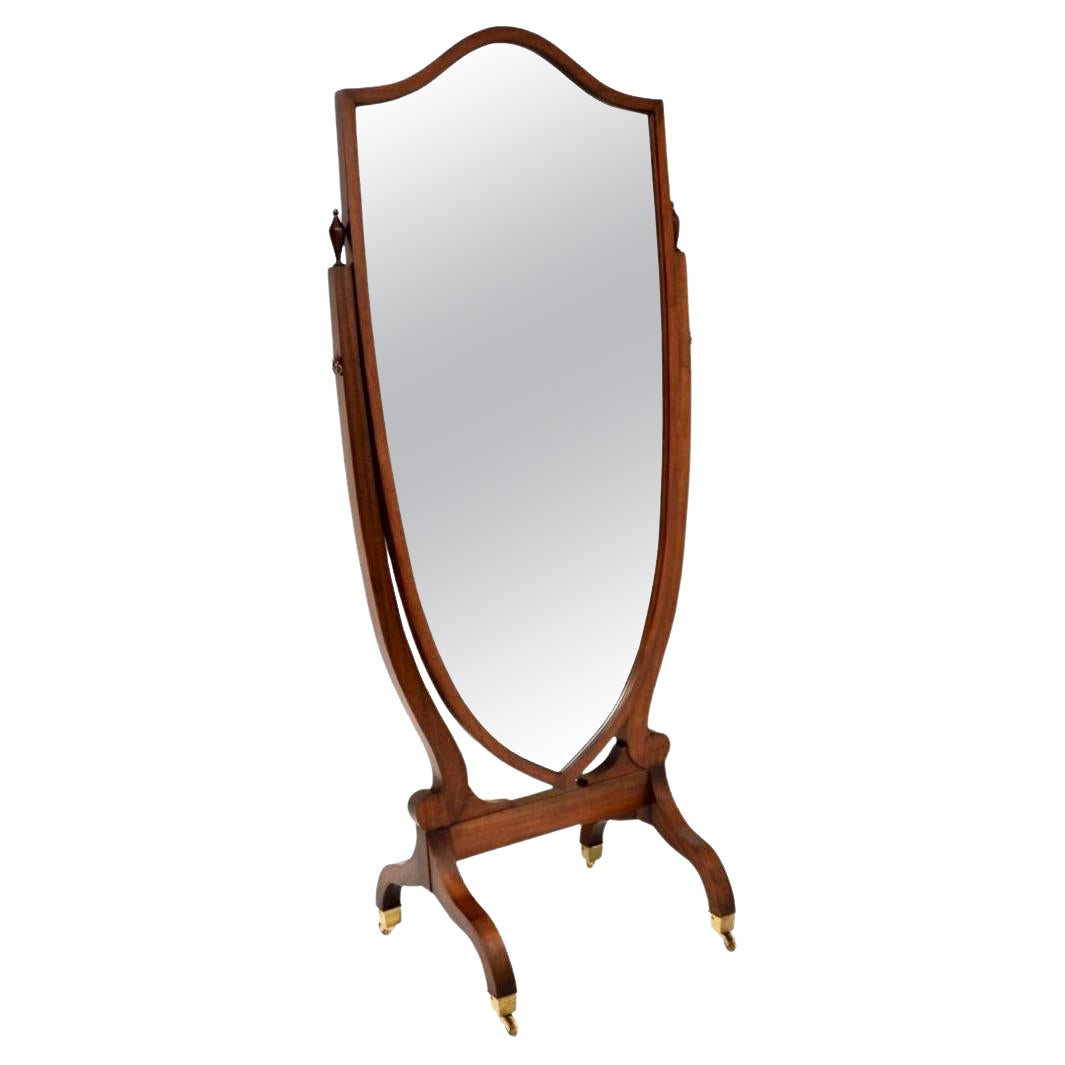 Antique Georgian Style Cheval Mirror For Sale