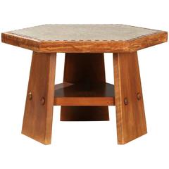 Beech Coffee Table with Mosaic Inlays by a Danish Cabinetmaker, Denmark, 1950s