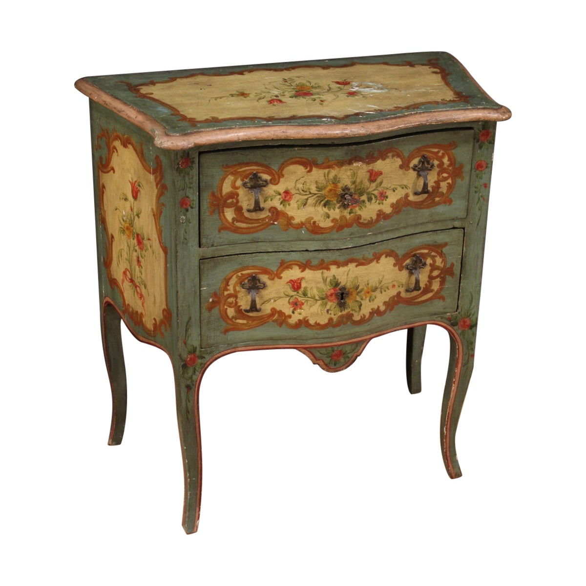 20th Century Lacquered and Painted Wood Venetian Commode, 1950