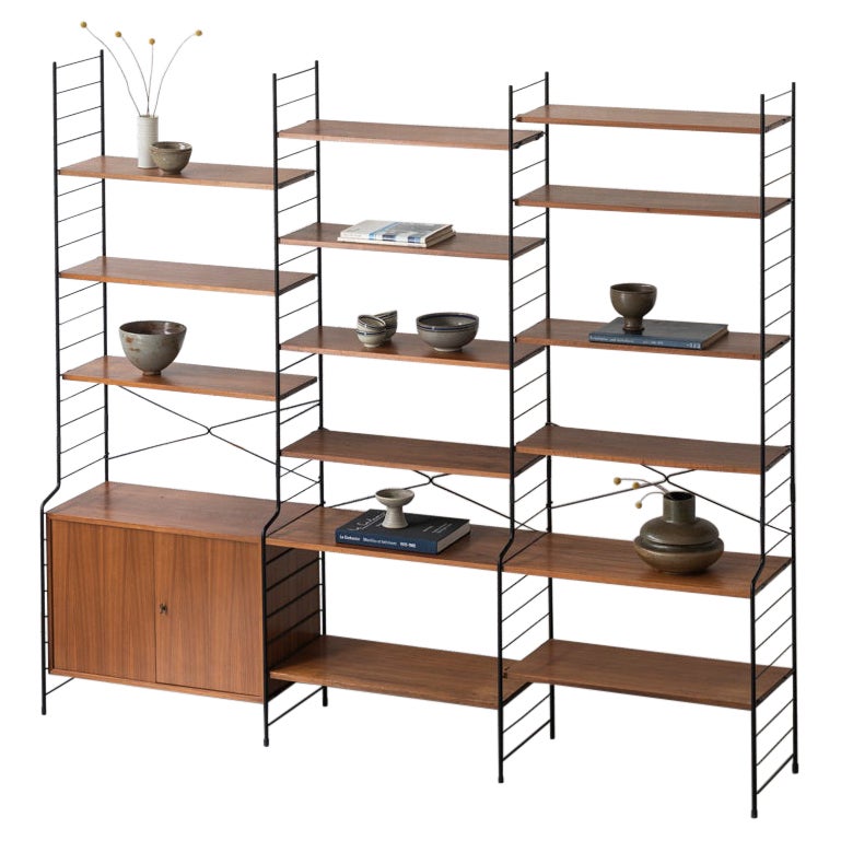 WHB Freestanding 3-piece Wall Unit / Shelving System, German Design, 1960s