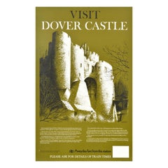 Original Retro Train Travel Poster Dover Castle British Rail Reginald Lander