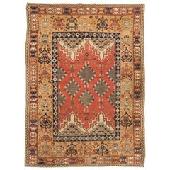 Mid-20th Century Tribal Moroccan Handmade Wool Rug