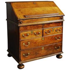 Antique Rare William & Mary late 17th century oak bureau 