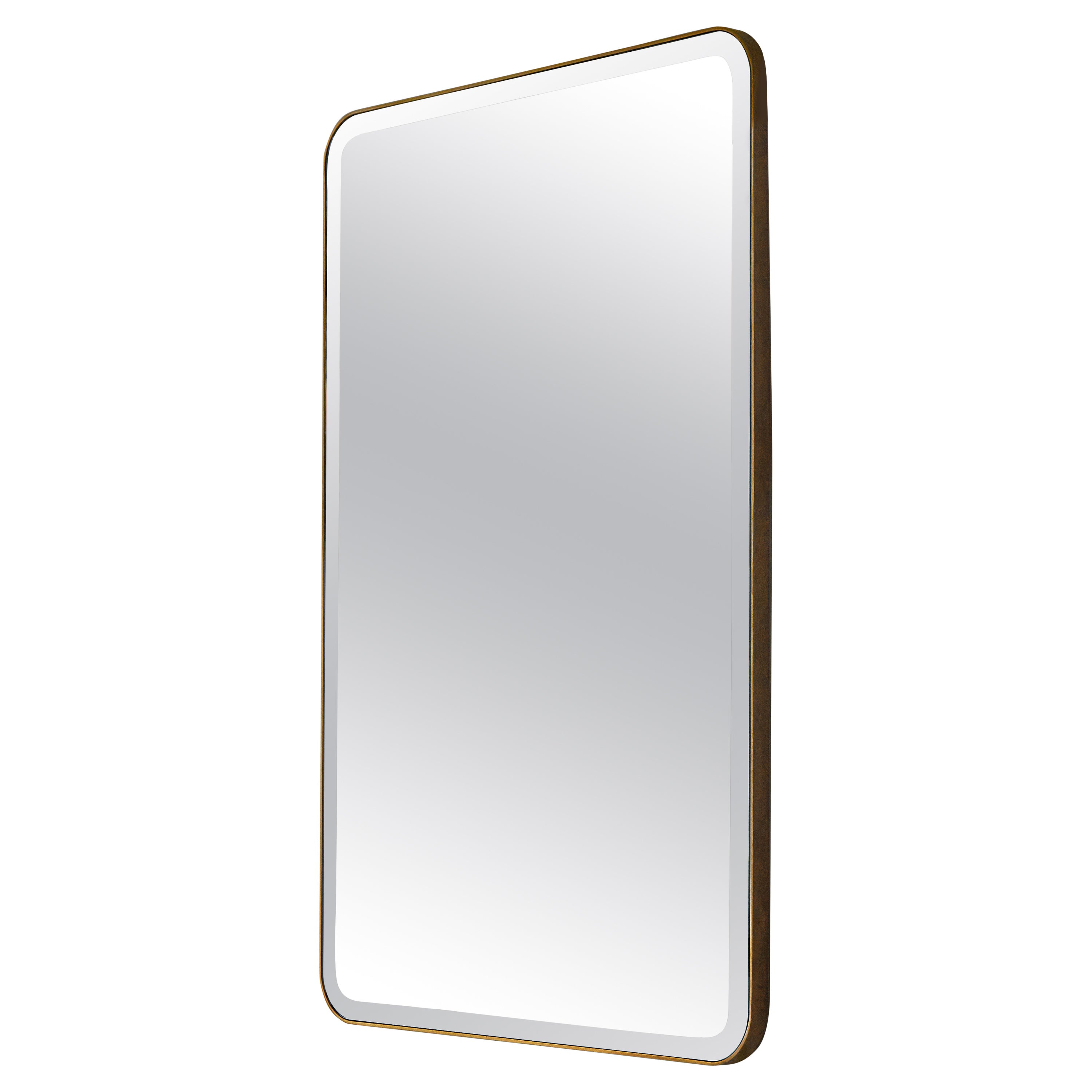 Sofie Mirror in Bevelled Glass and Brass — Small For Sale