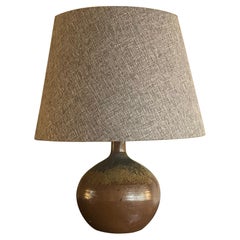 French glazed ceramic lamp