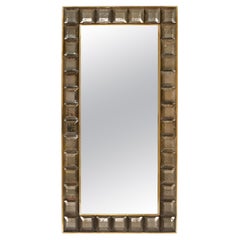 Contemporary Murano glass and brass fume 'Jewel' mirror