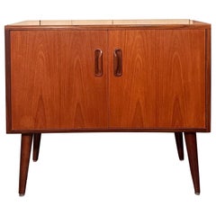 Vintage Mid Century Teak G Plan Fresco Vinyl Storage Cabinet