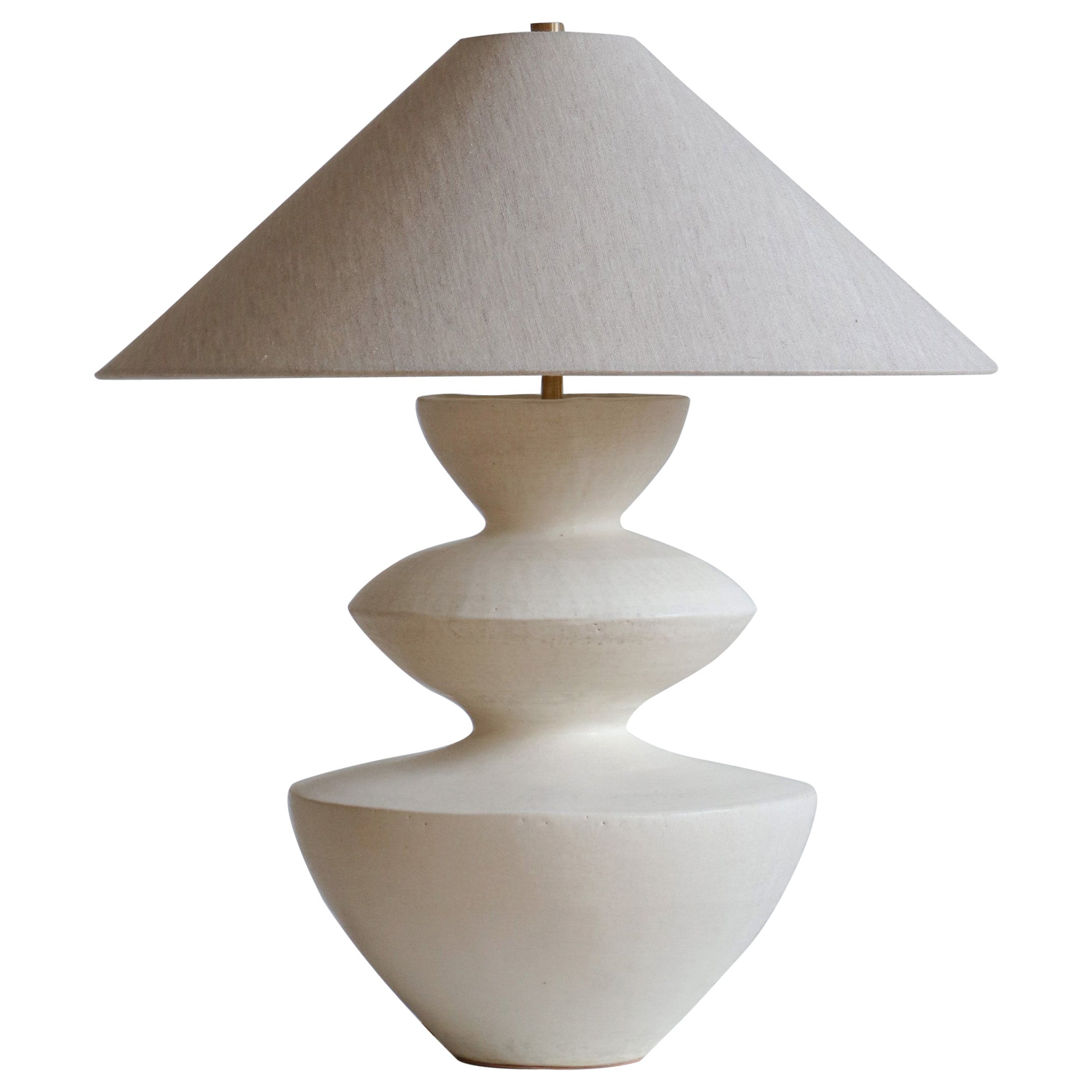 Stone Janus Table Lamp by  Danny Kaplan Studio For Sale