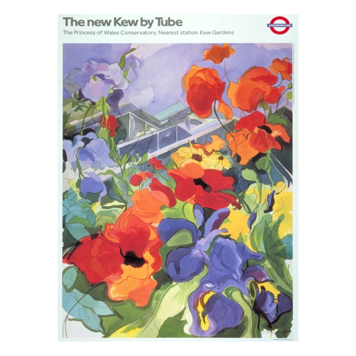 TFL - The New Kew by Tube - Affiche vintage originale de 1987
